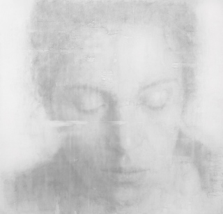 La peau des yeux  90 x 90 - Fusains